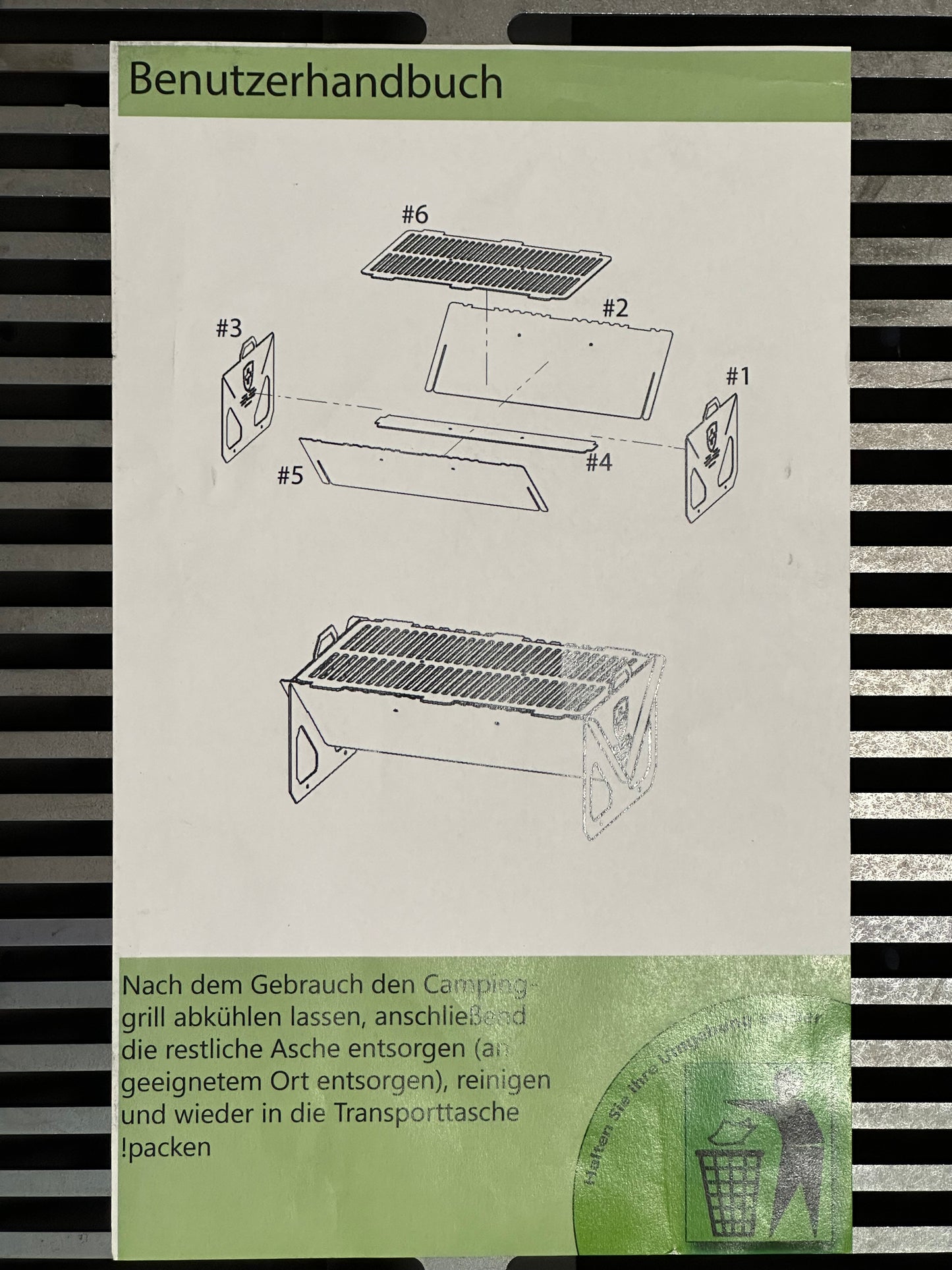 Kompakter tragbarer Metallgrill
