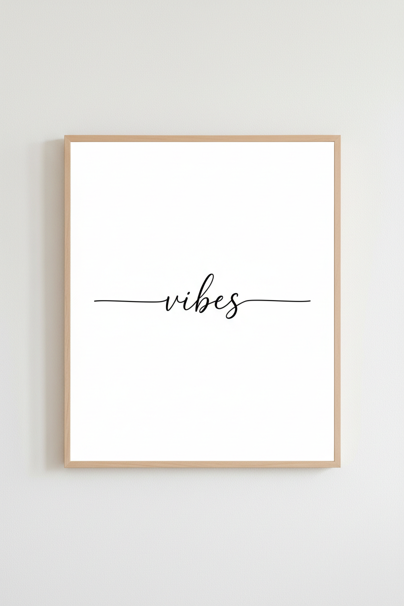 Vibes minimalist poster