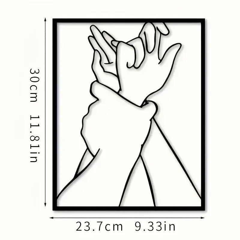 Metall Silhouette Wandkunst für Wohnzimmer | Limbit