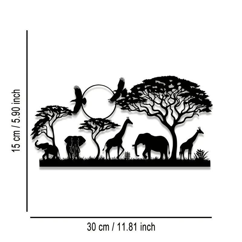 Metall Silhouette Wandkunst für Wohnzimmer | Limbit