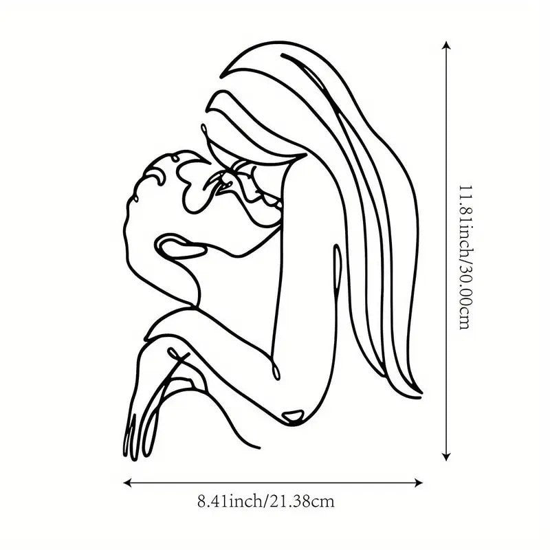 Metall Silhouette Wandkunst für Wohnzimmer | Limbit