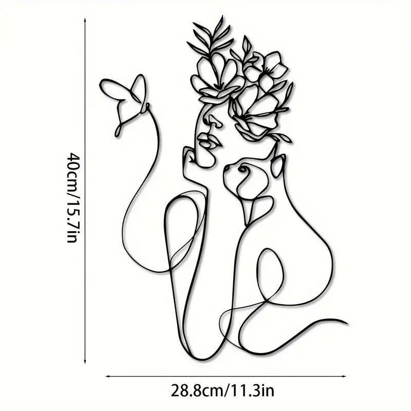 Metall Silhouette Wandkunst für Wohnzimmer | Limbit