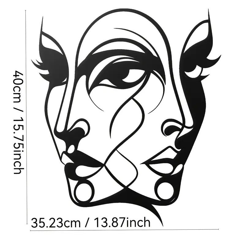 Metall Silhouette Wandkunst für Wohnzimmer | Limbit