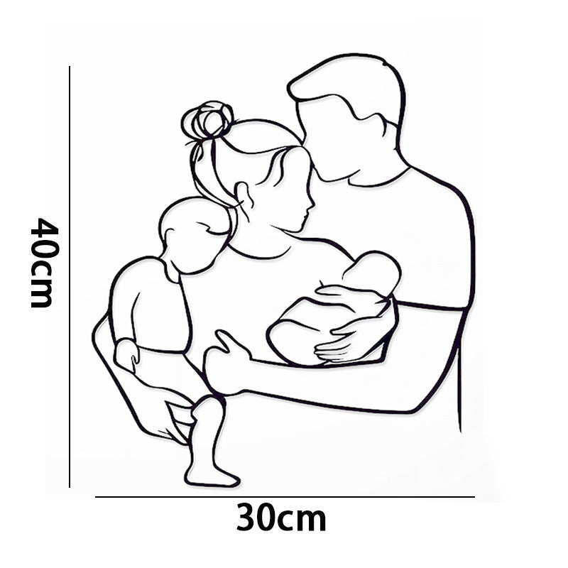 Metall Silhouette Wandkunst für Wohnzimmer | Limbit