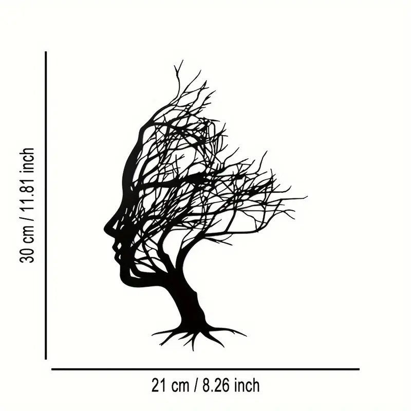 Metall Silhouette Wandkunst für Wohnzimmer | Limbit