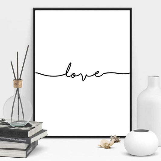 Nordischer Stil Love Schriftzug Poster