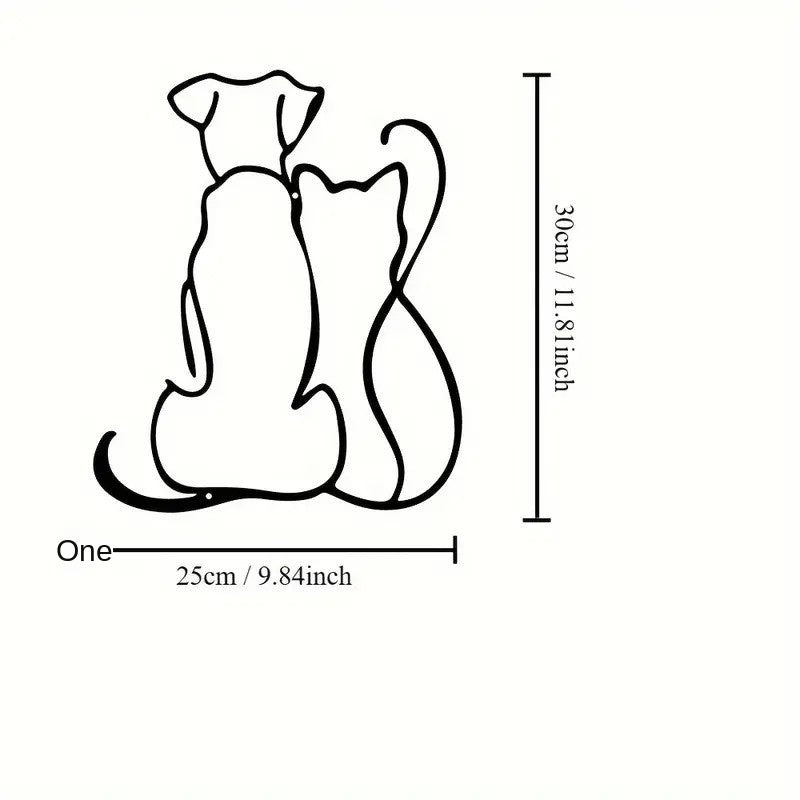 Metall Silhouette Wandkunst für Wohnzimmer | Limbit
