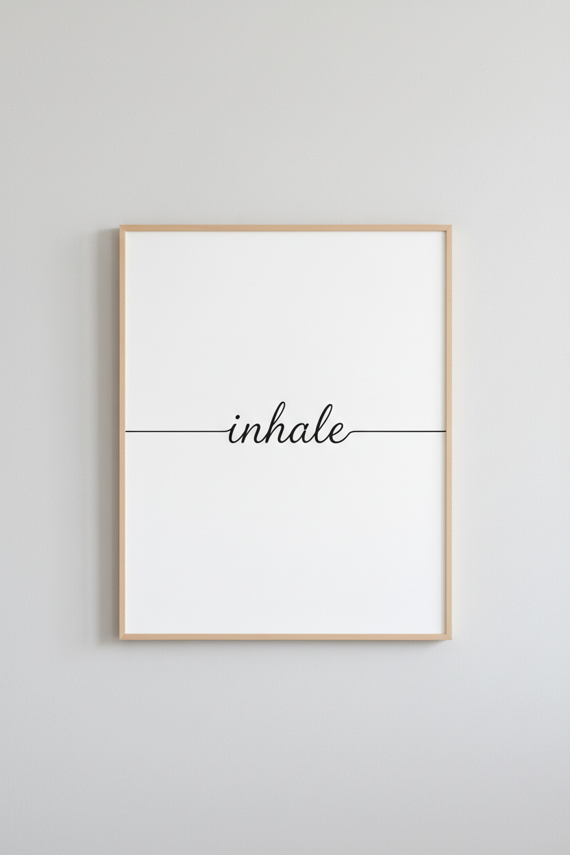 Inhale minimalist poster